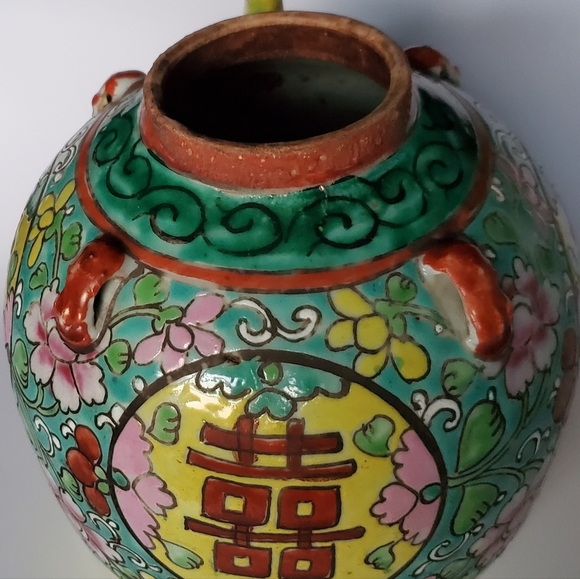 Vntg Handcrafted Asian 7" Tea Pot w/ Original Lid made in 🇵🇭Philippines - Picture 6 of 16